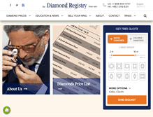 Tablet Screenshot of diamondregistry.com